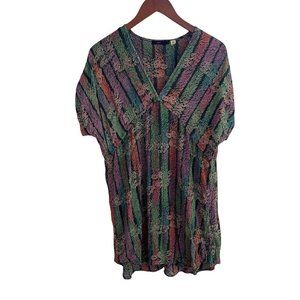 Lux Multicolor Tunic Dress Size Small